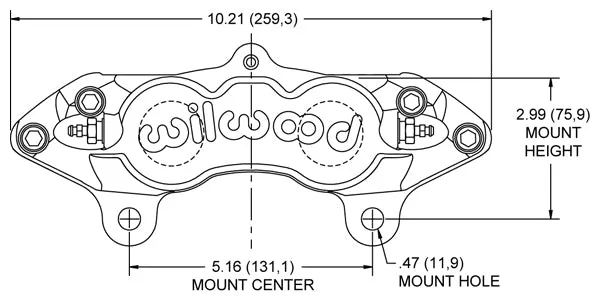 Wilwood CALIPERD8-4REAR1.381.25 ROTORANO product image