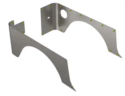 Artec Industries TJ Standard Rear Corner Armor Aluminum
