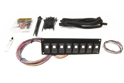 Painless Wiring Track Rocker 8 Switch Customizable Panel Dash Mount