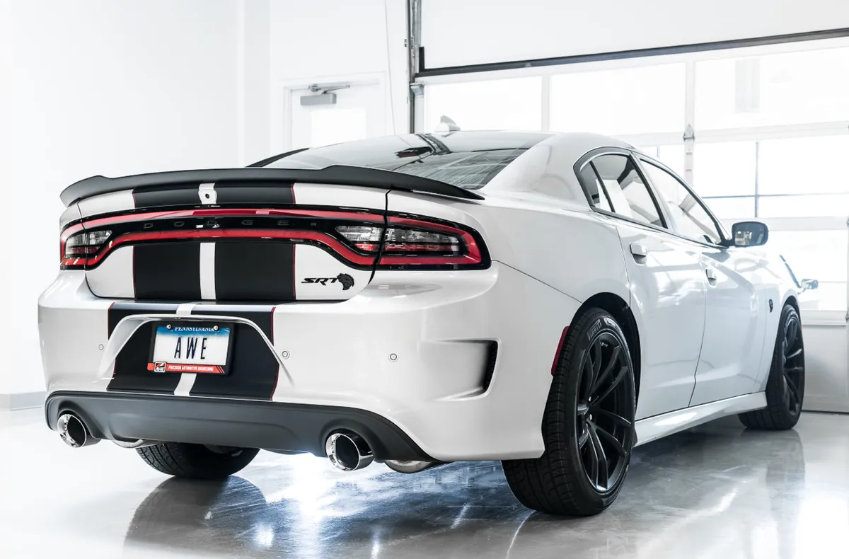 AWE Touring Edition Exhaust for 15+ Charger 6.4 6.2 SC - Non-Resonated - Diamond Black Tips product image