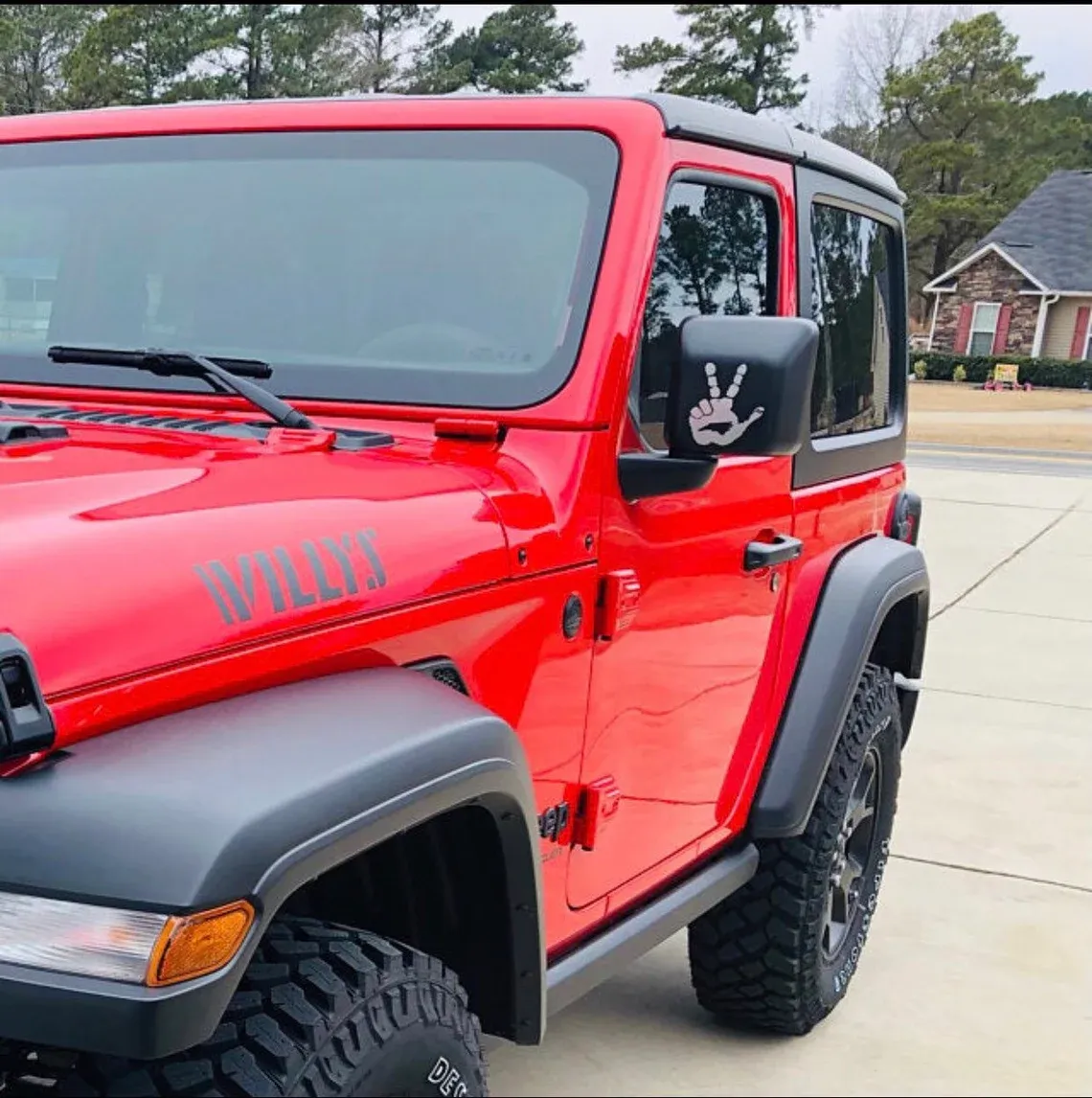 Hect Creations Jeep Wave Peace Decal Set w/ State Cutout product image