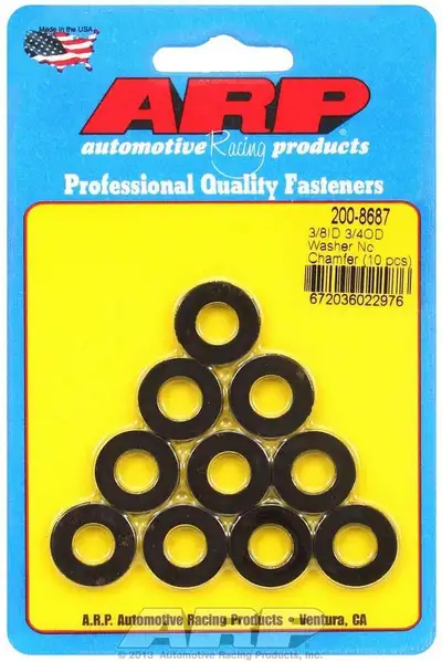 ARP Auto Racing Black Washers - 3/8 ID x 3/4 OD (10)