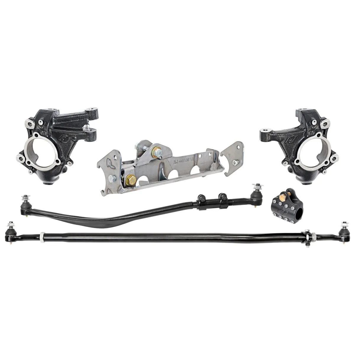Currectlync Jeep JL/JT High Steer Kit For Ram Assist And Non-Rubicon Axle. Incl. Knuckles Drag Link Tie Rod Trac Bar Reloc/Ram Mount Axle Bracket Ram Assist Tie Rod Clamp RockJock 4x4 product image