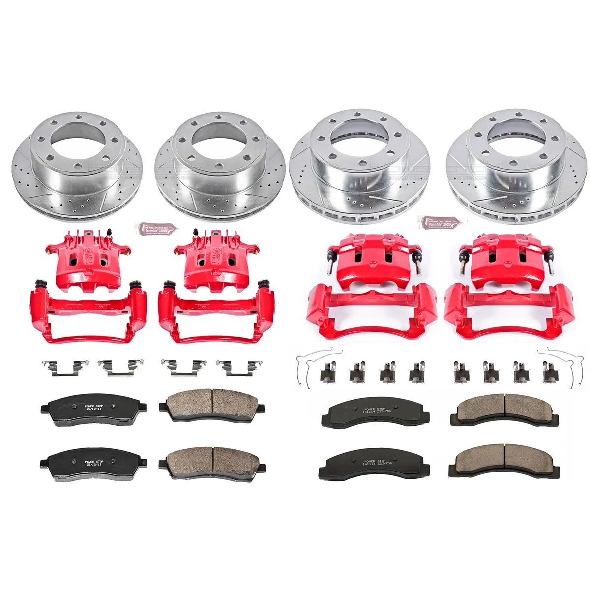 Z23 Evolution Sport Upgrade Kit: Drilled/Slotted Rotors; Carbon-Fiber Ceramic Pads; Powder Coated Calipers product image