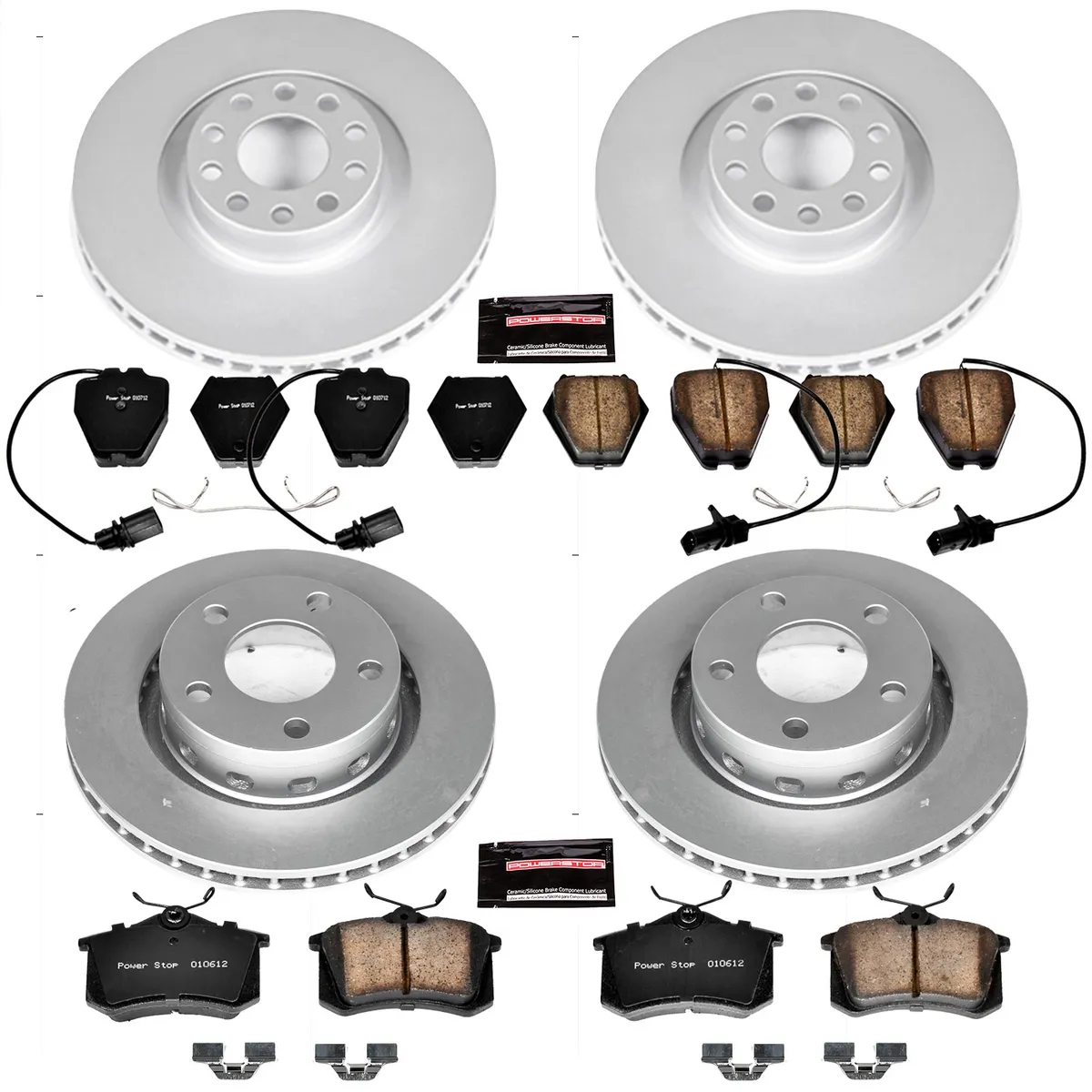 Z23 Sport Geomet Coated Rotor Kit For European Vehicles: Genuine Geomet Fully Coated Rotors; Carbon-Fiber Ceramic Pads W/Hardware product image