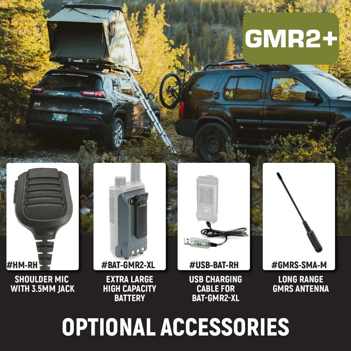 2pack Rugged Gmr2 Plus Gmrs/Frs Two Way Handheld Radioshigh Visibility Safety product image