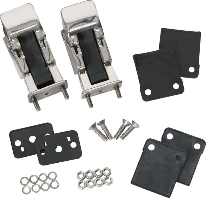 Jeep CJ/YJ Hood Kit With TJ Style Hood Catch 78-95 CJ and Wrangler YJ Polished Silver Kentrol product image