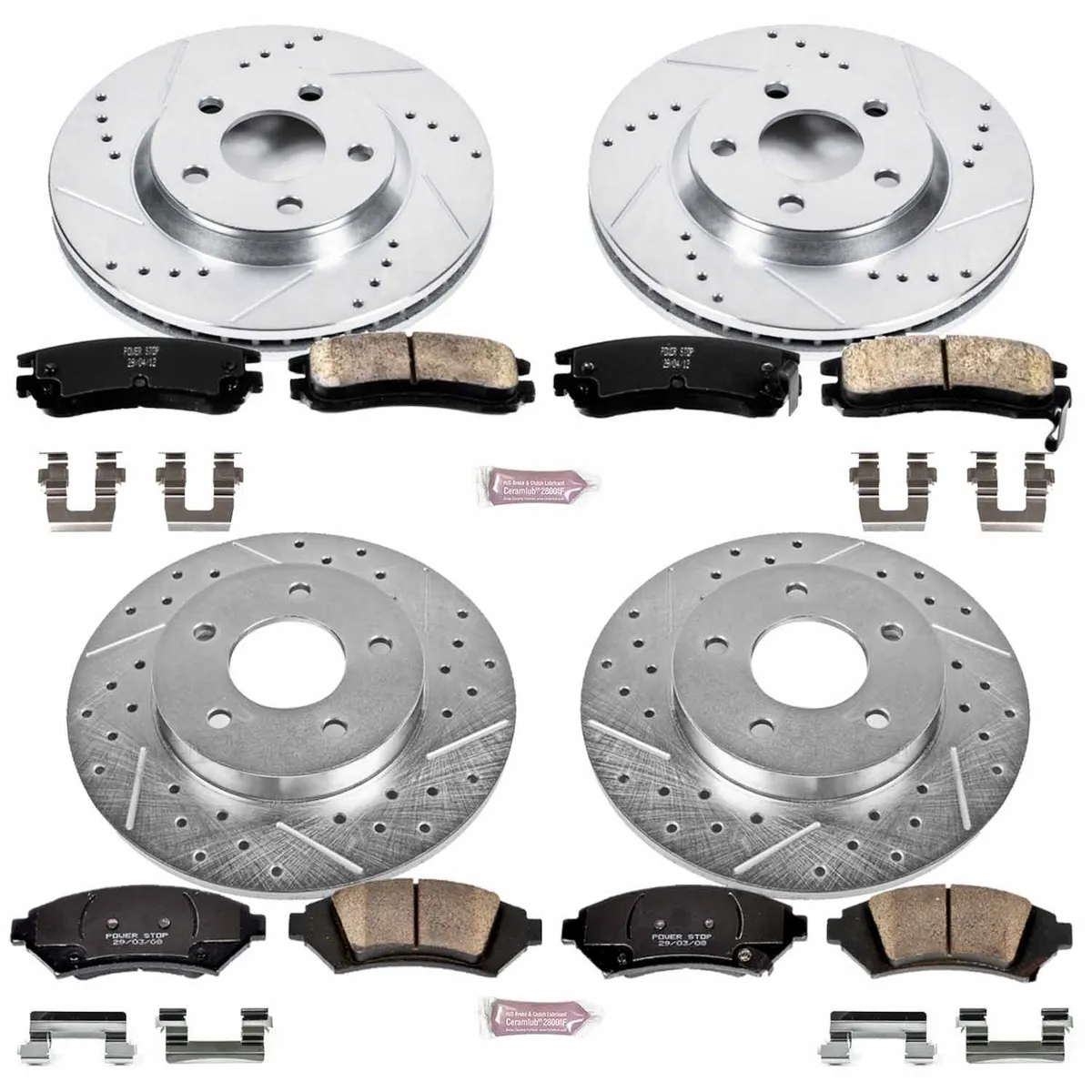 Z23 Evolution Sport Upgrade Kit: Drilled/Slotted Rotors; Carbon-Fiber Ceramic Pads W/Hardware product image