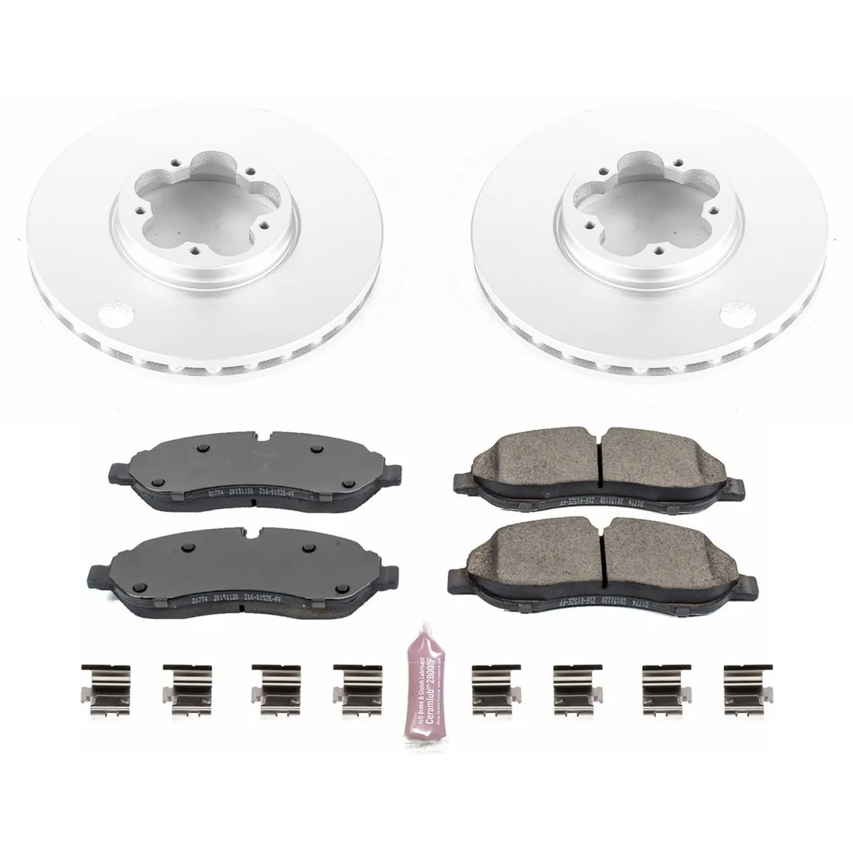 Z17 Geomet Coated Rotor Kit: Genuine Geomet Fully Coated Rotors; Ceramic Pads W/Hardware product image