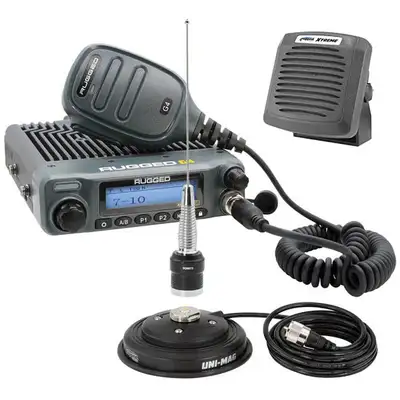 Rugged Radios Radio Kit Plus Rambler g4 High Power Gmrs Mobile Radio Kit With External Speak