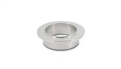 Vibrant Performance Turbo Inlet Flange; 76.2MM Flange O.D.; 3.6MM Apex W; 53.7MM CRMD; 1.2MM CRMDH; 50.5MM Port ID; 20.4MM Thickness; 2 in. Tube Recess ID; 2MM T. Recess Depth; 304 Stainless Steel;
