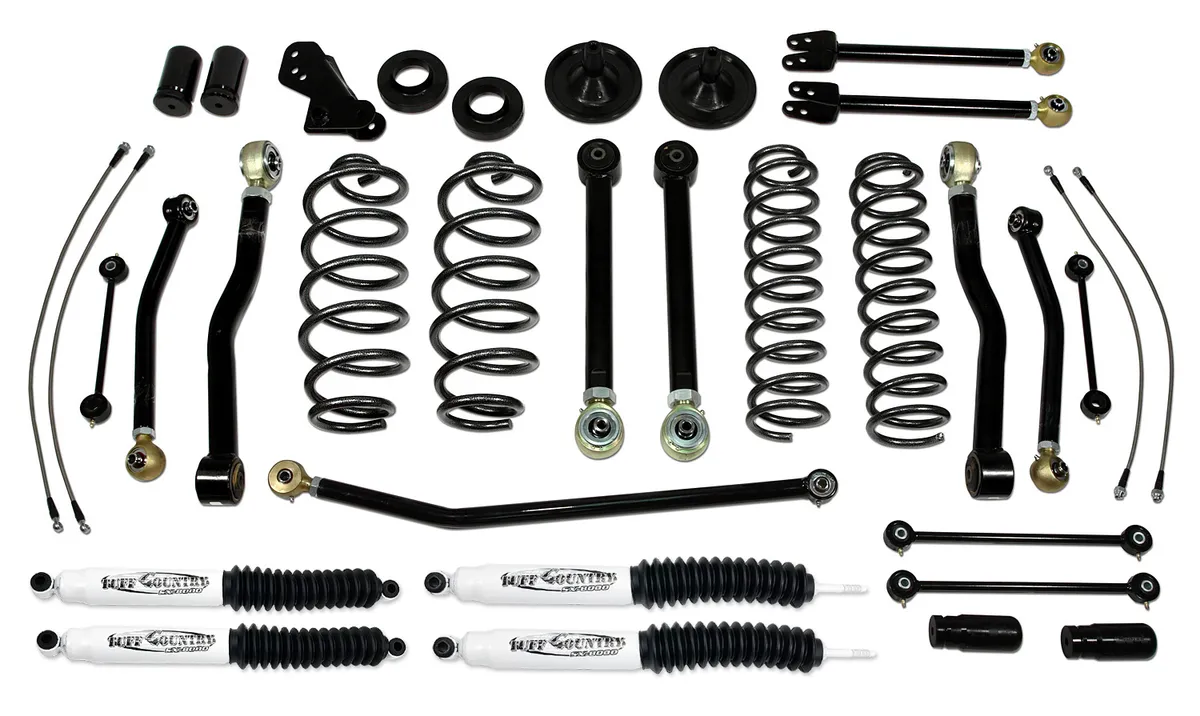 4 Inch Lift Kit 07-18 Jeep Wrangler JK 4 Door Only Performance Lift Kit EZ-Flex Tuff Country product image