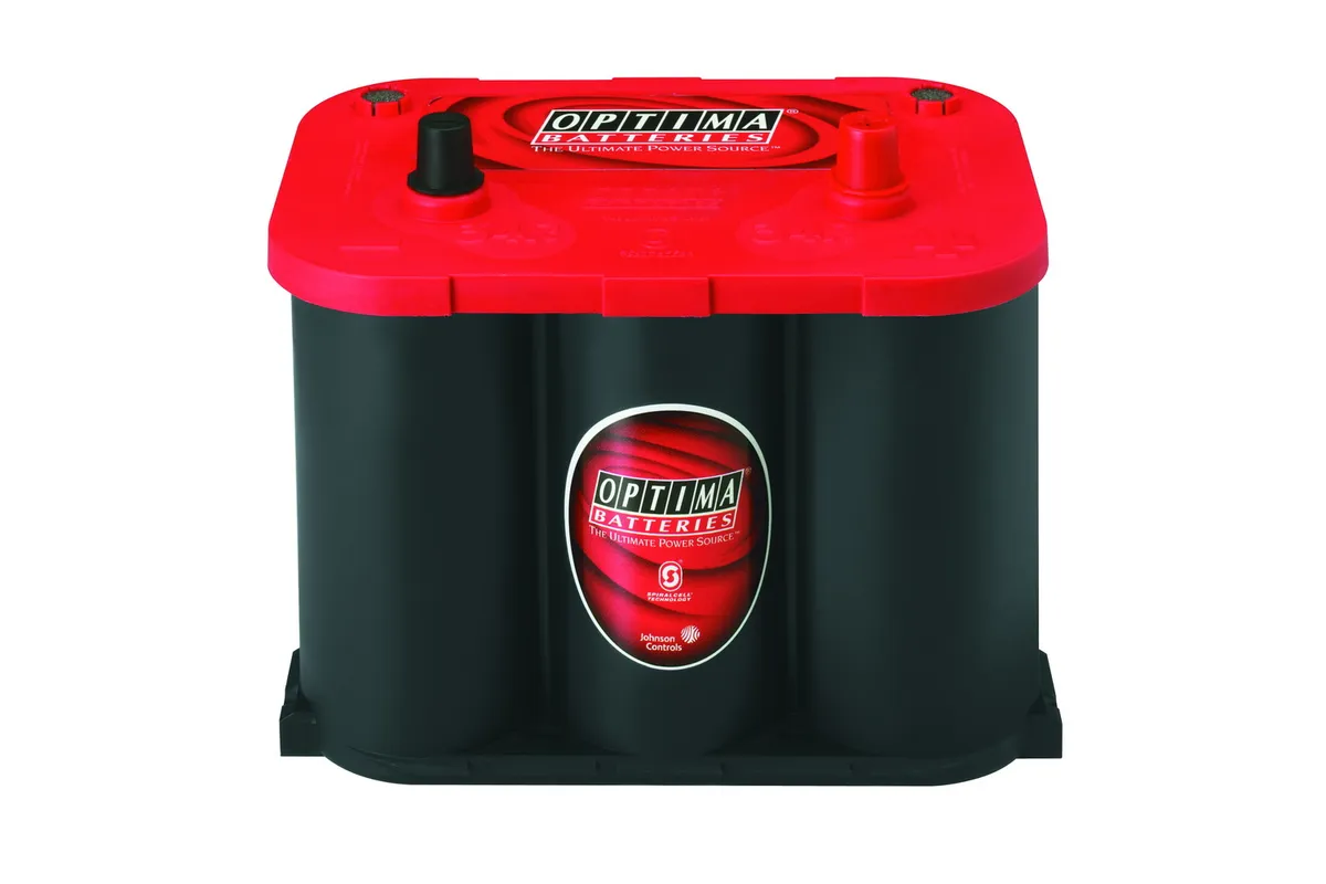 RedTop® Battery; UNBOXED; Group 34R; Cold Crank Amps 800; Crank Amps 1000; Reserve Capacity 100; Ampere Hour 50; Top Terminal; L-10 in.; W-6 7/8 in.; H-7 13/16 in.; product image