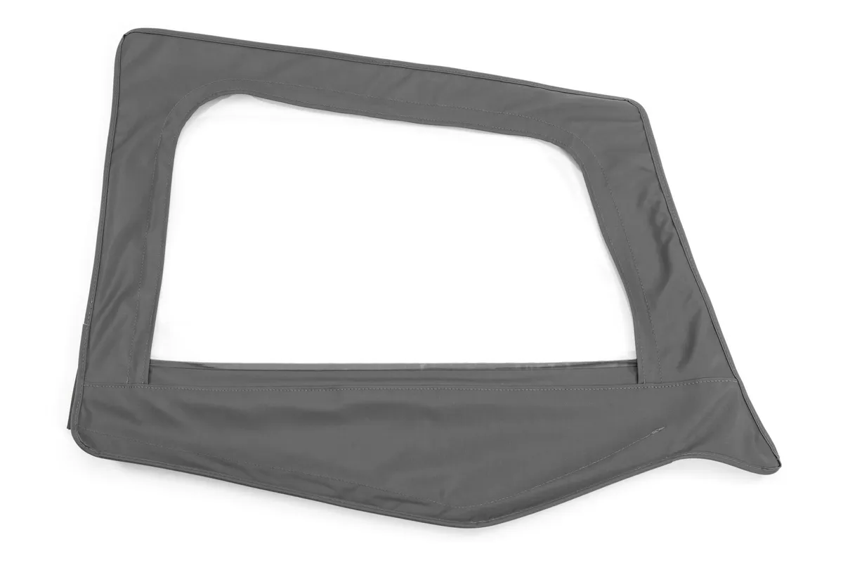 Jeep Fabric Replacement Upper Door Skins For 88-95 Wrangler YJ Black Diamond Pair MasterTop product image