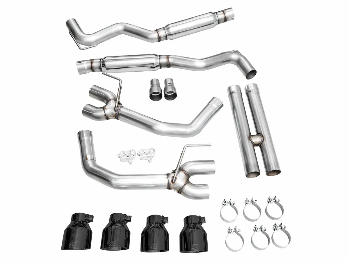 AWE SwitchPath™ Exhaust for S650 Ford Mustang Dark Horse - Quad Diamond Black Tips product image