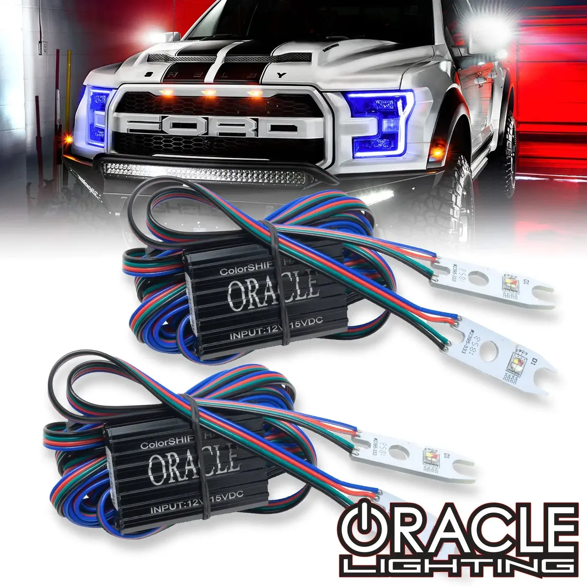 Oracle Lighting ORACLE Lighting 2015-2017 Ford F-150 ColorSHIFT Headlight DRL Upgrade Kit