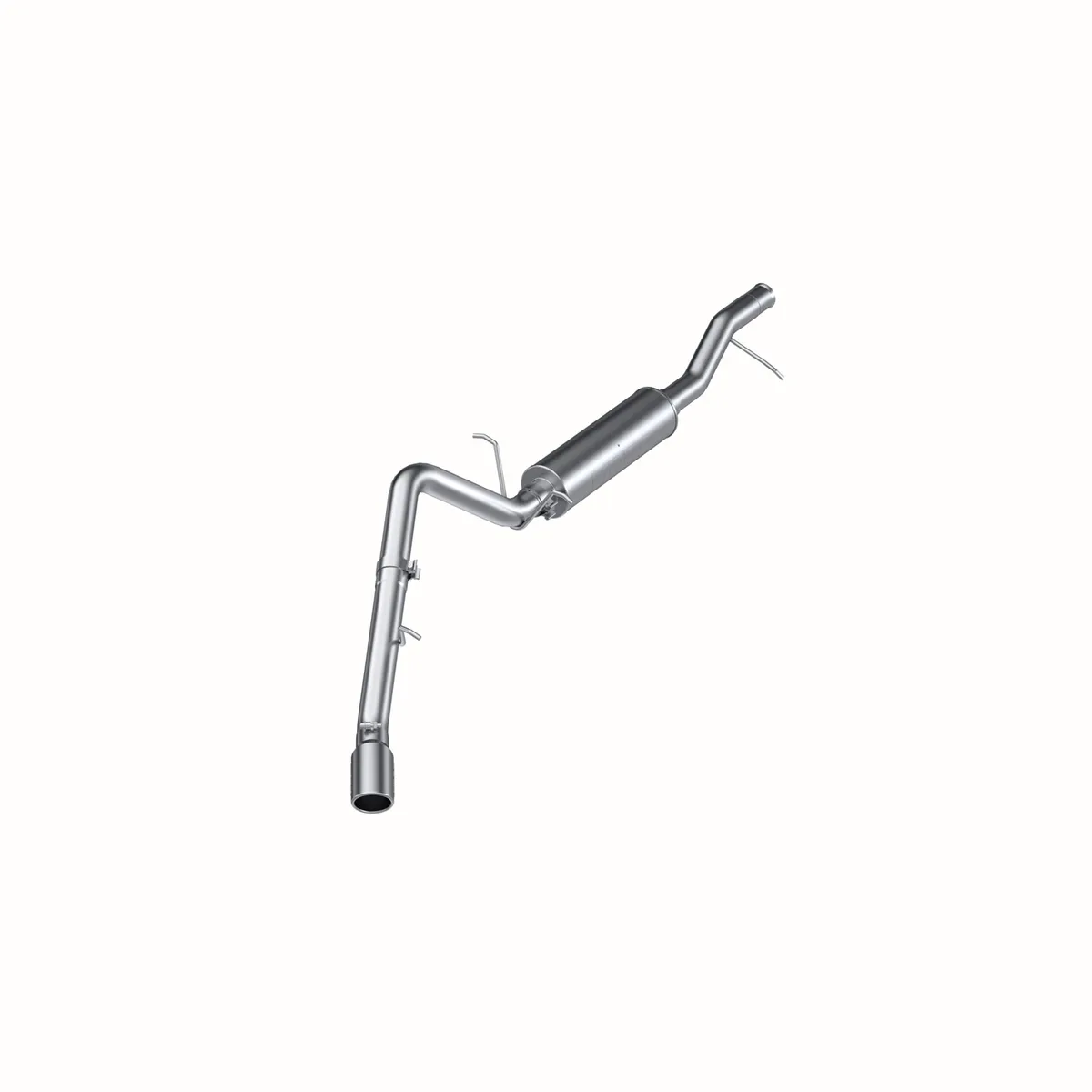 Armor Lite Cat Back Exhaust System; 3 in.; Incl. Ext. Pipe/Muffler/Over Axle Pipe/Tailpipe/Hardware/4 in. OD Tip; Single Side Exit; Aluminized; product image