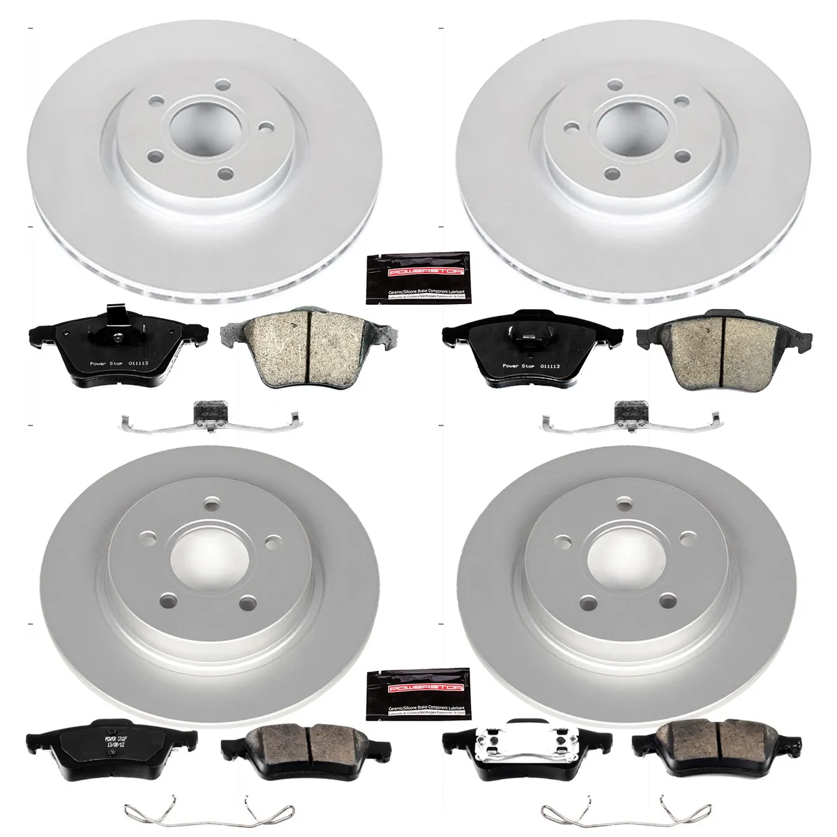 Z23 Sport Geomet Coated Rotor Kit For European Vehicles: Genuine Geomet Fully Coated Rotors; Carbon-Fiber Ceramic Pads W/Hardware product image