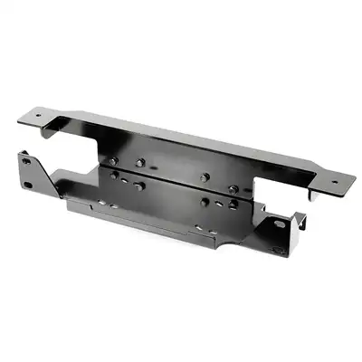 Rugged Ridge 1318 Wrangler Winch Plate Stamped Bumper Steel Black