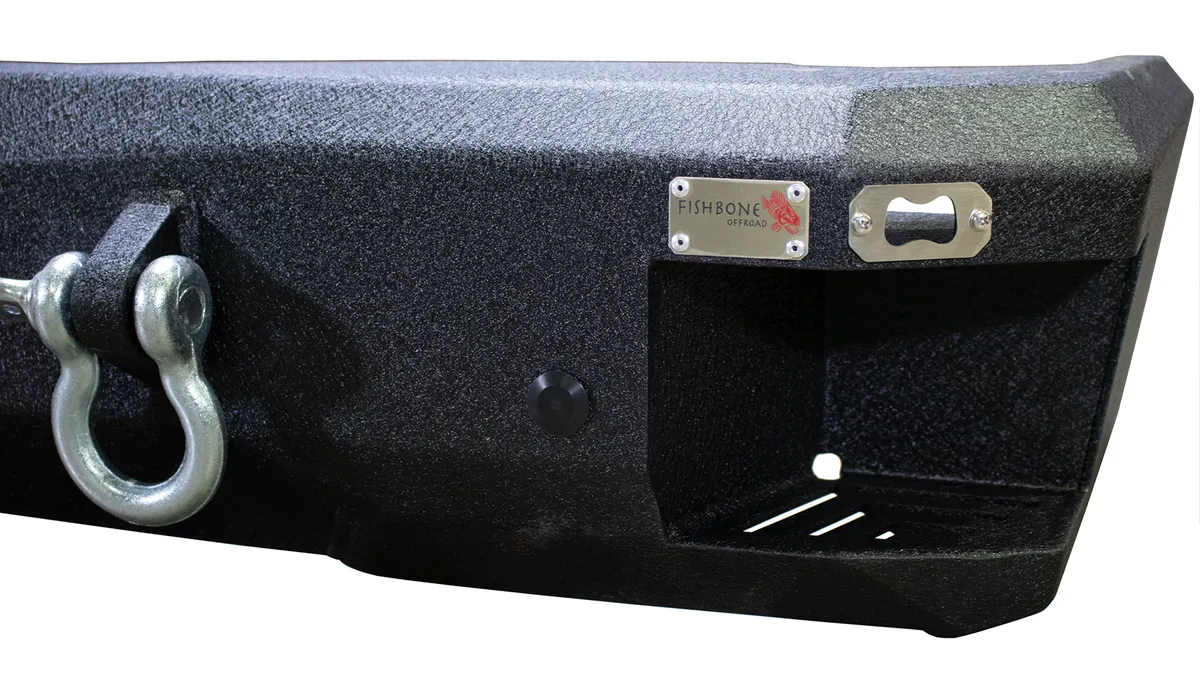 0713 Silverado/Sierra 1500 Rear Bumper Black Powder Coat Coldrolled Steel product image