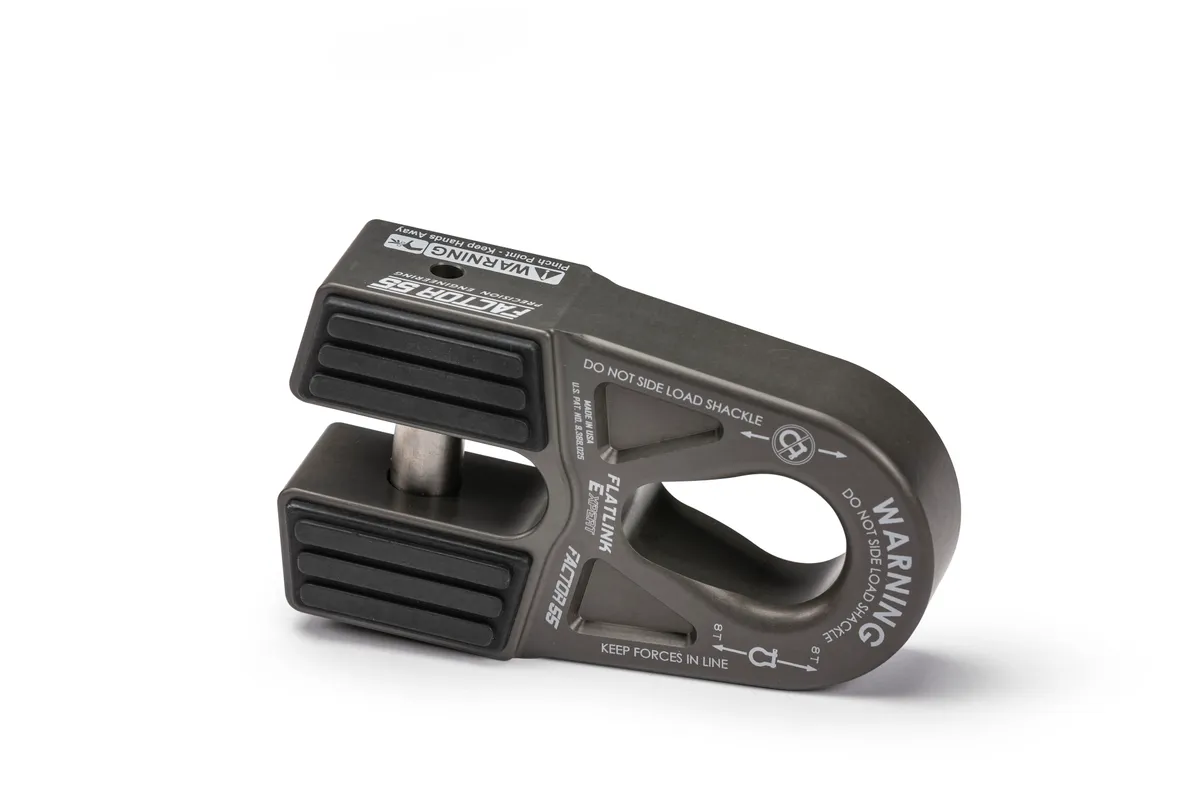 FlatLink E Expert Version Winch Shackle Mount Assembly Anodized Gray Factor 55 product image