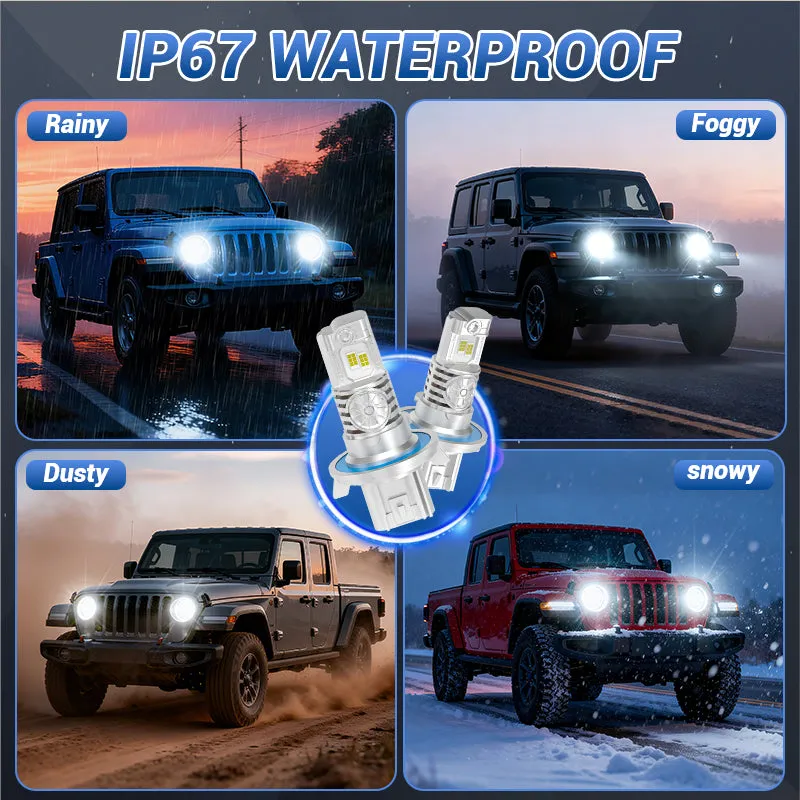 13000LM 110W Fit For 2018-2025 Jeep Wrangler Sport H13 LED Headlight Bulbs High Luminosity | SP Pro Series product image