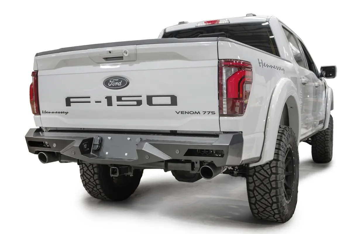 Vengeance Rear Bumper; 2 Stage Matte Black Powder Coated; Sensor; product image