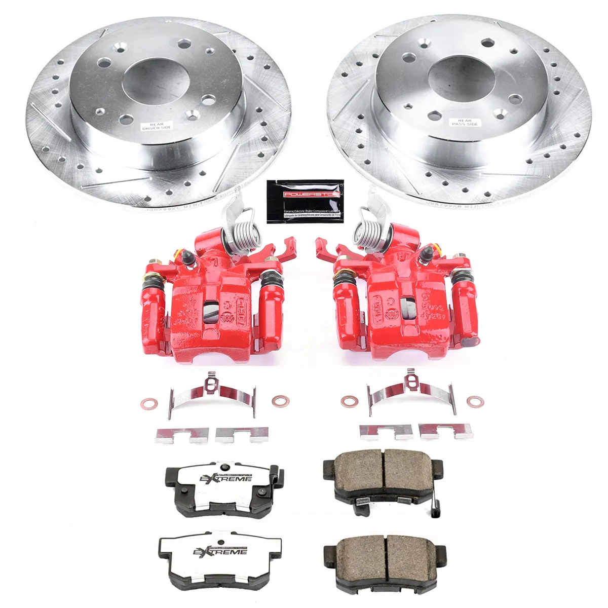 Z26 Street Warrior Upgrade Kit: Drilled/Slotted Rotors; Carbon-Fiber Ceramic Pads; Powder Coated Calipers product image