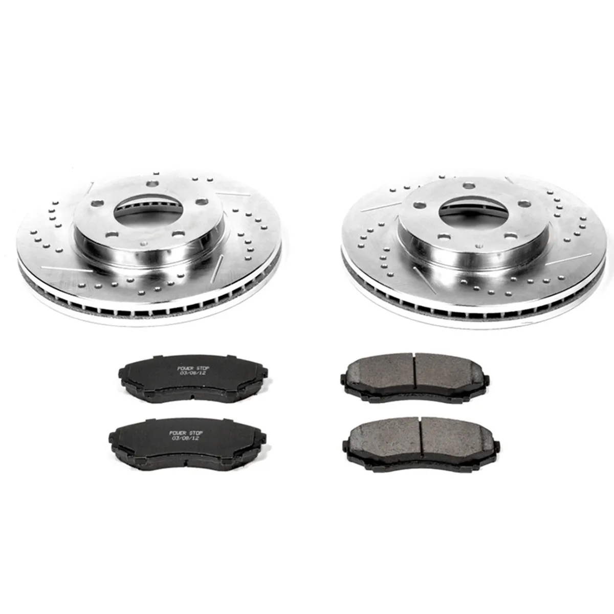Z23 Evolution Sport Upgrade Kit: Drilled/Slotted Rotors; Carbon-Fiber Ceramic Pads W/Hardware product image