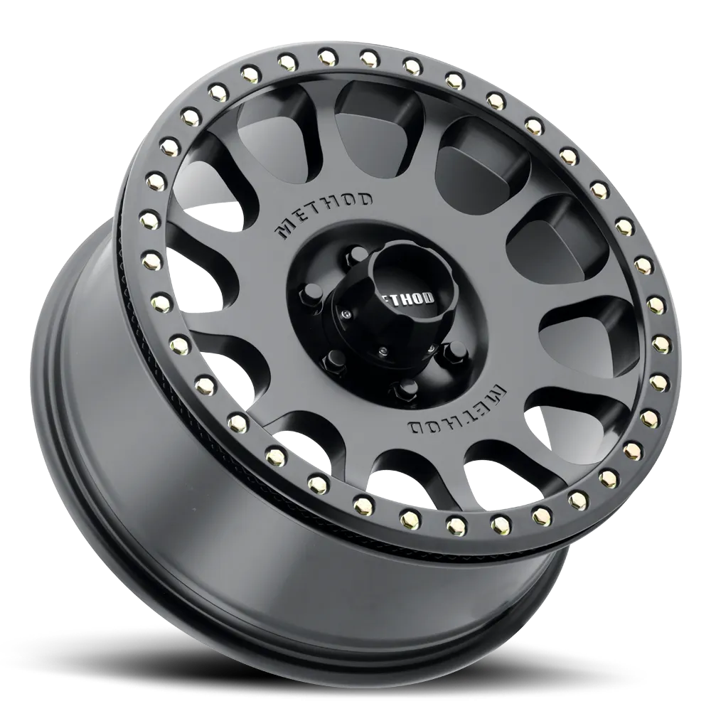 Method Race Wheels MR105 Beadlock Wheel 17x8.5 4.75in Backspace 0mm Offset 6x135mm Bolt Pattern Standard Lug Hole Matte Black Finish.