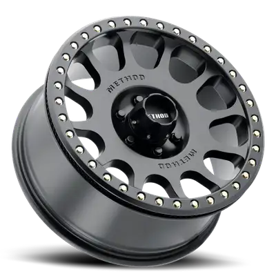 Method Race Wheels MR105 Beadlock Wheel 17x8.5 4.75in Backspace 0mm Offset 6x135mm Bolt Pattern Standard Lug Hole Matte Black Finish.