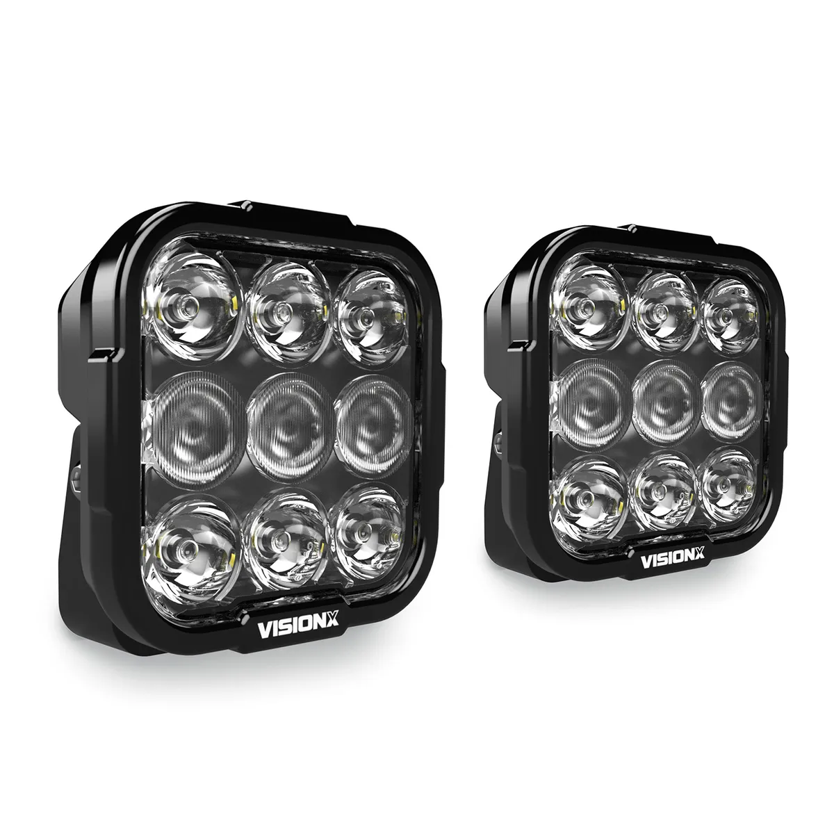 Vision X Lighting 9 LED Duralux Gen2 Driving Light 6020 Combo Driving Beam With DRL White Pair