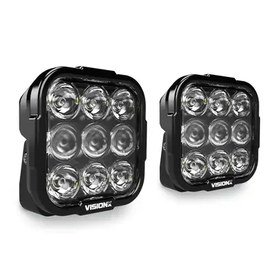 Vision X Lighting 9 LED Duralux Gen2 Driving Light 6020 Combo Driving Beam With DRL White Pair