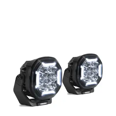 Vision X Lighting 4in Explora Driving Light Kit w/ Dualcolor DRL & Wiring Harness