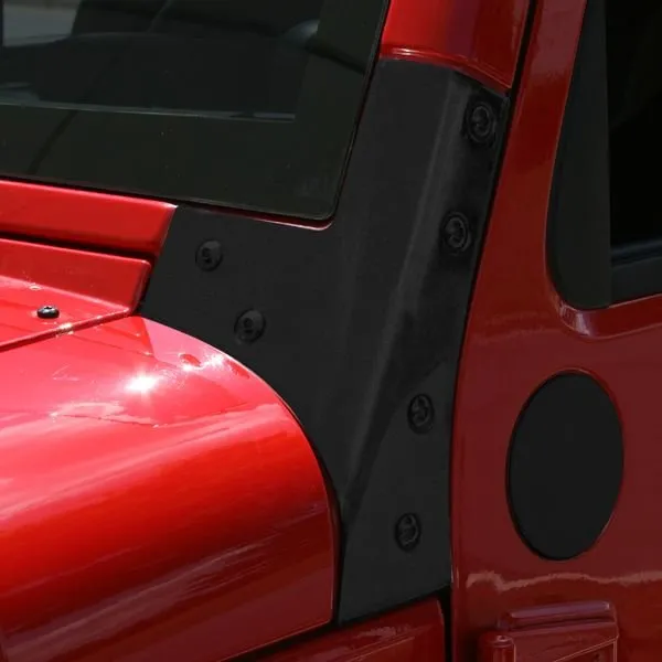 Rugged Ridge Windshield Hinge Bracketsblack Powder Coatjeep Wrangler(Jk)0716pair