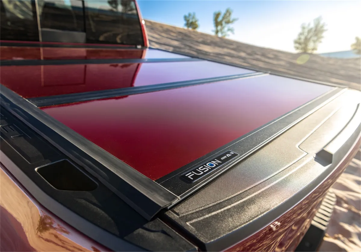 Fusion Tri-Fold Tonneau Cover; Magnetic Gray; Paint Code J7; product image