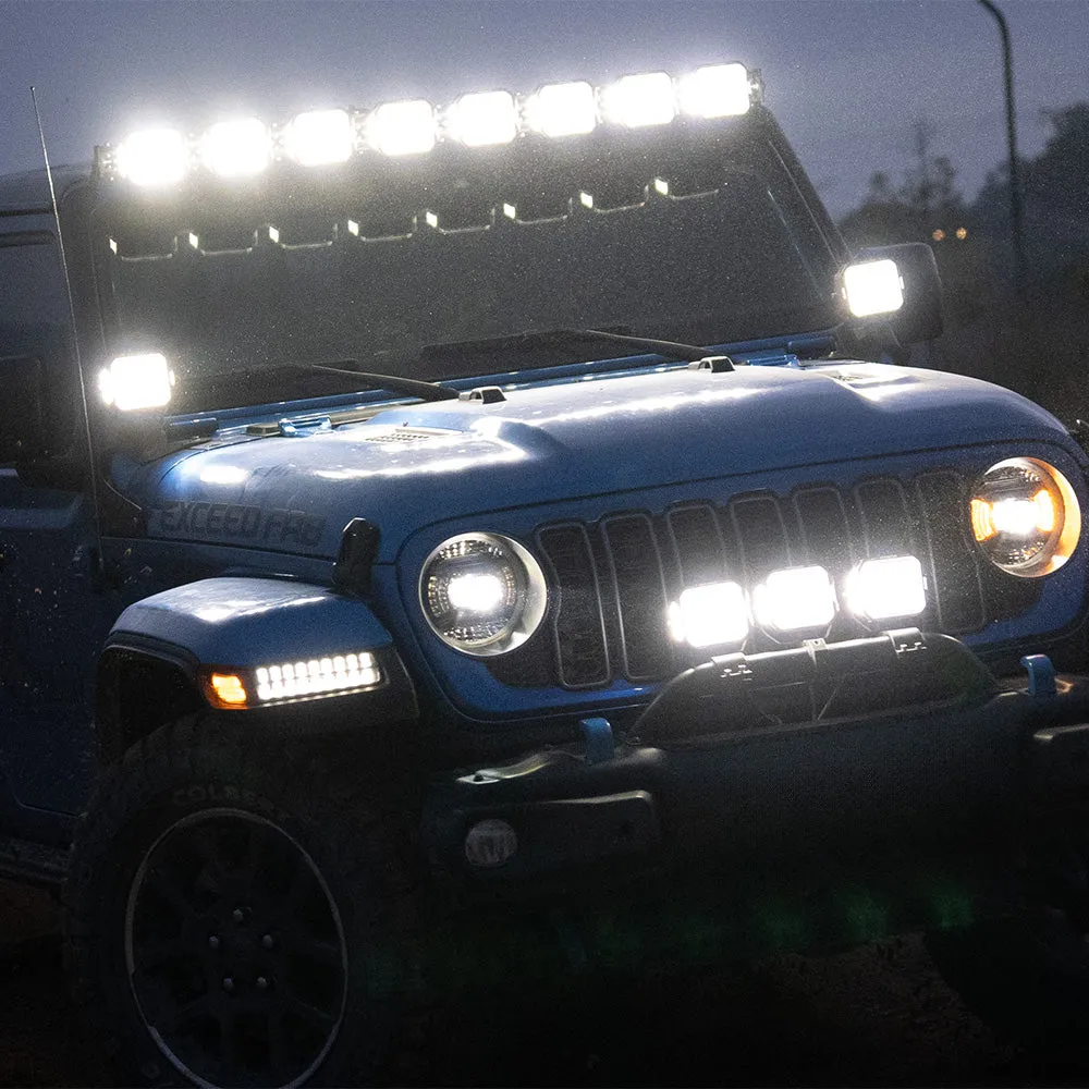 5 Inch LED Pod Lights White + Amber Dual-Mode for Jeep Wrangler JL/ Gladiator JT product image