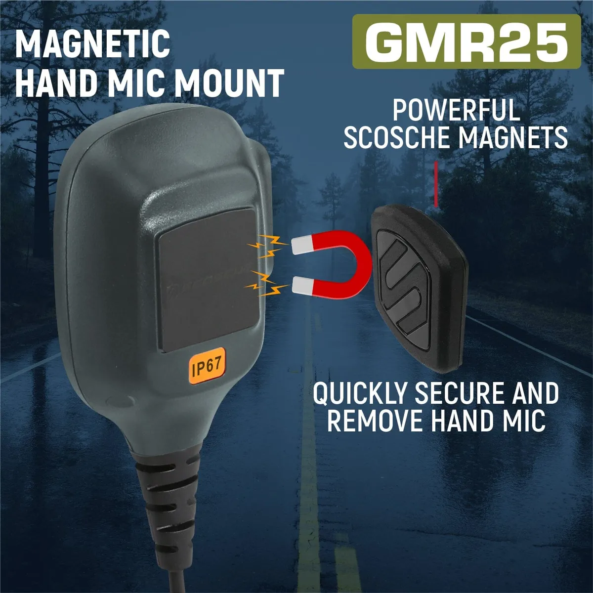 Essential Radio Kit Gmr25 Waterproof Gmrs Mobile 25watt Radio Kit With Externa product image