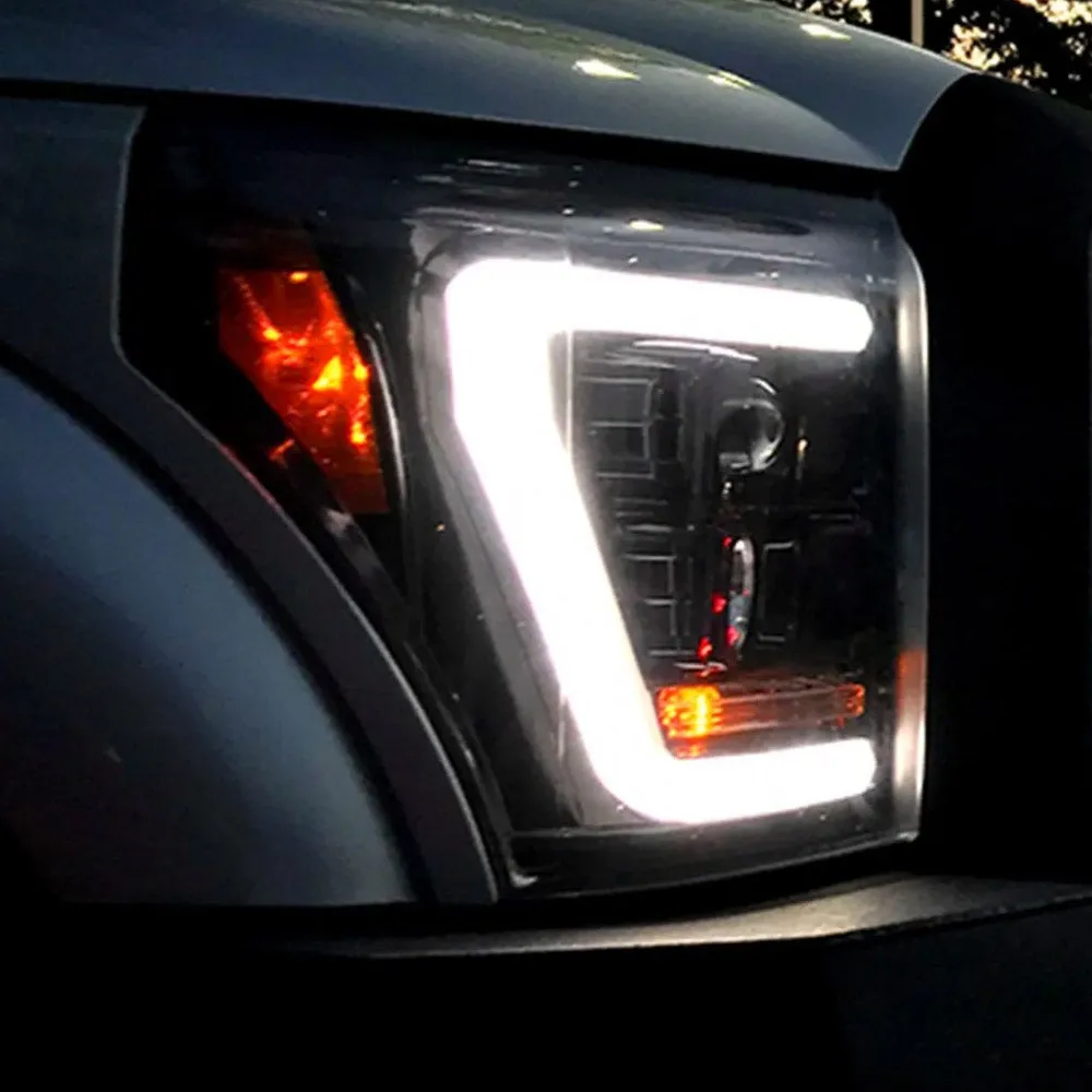 Ford Superduty 11-16 F250f350f450f550 Projector Headlights w Ultra High Power Smooth White Oled DRL And High Power a product image