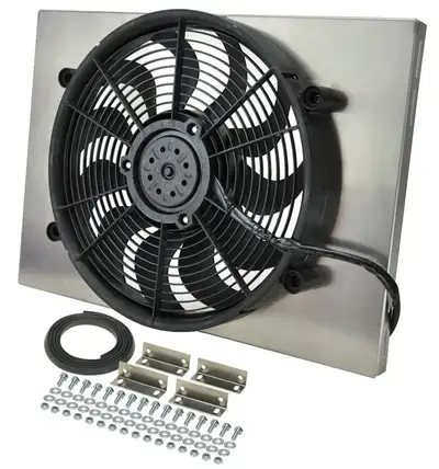Derale Derale 16828 Powerpack - High Output Single 17 Electric RAD Fan/Aluminum Shroud Kit