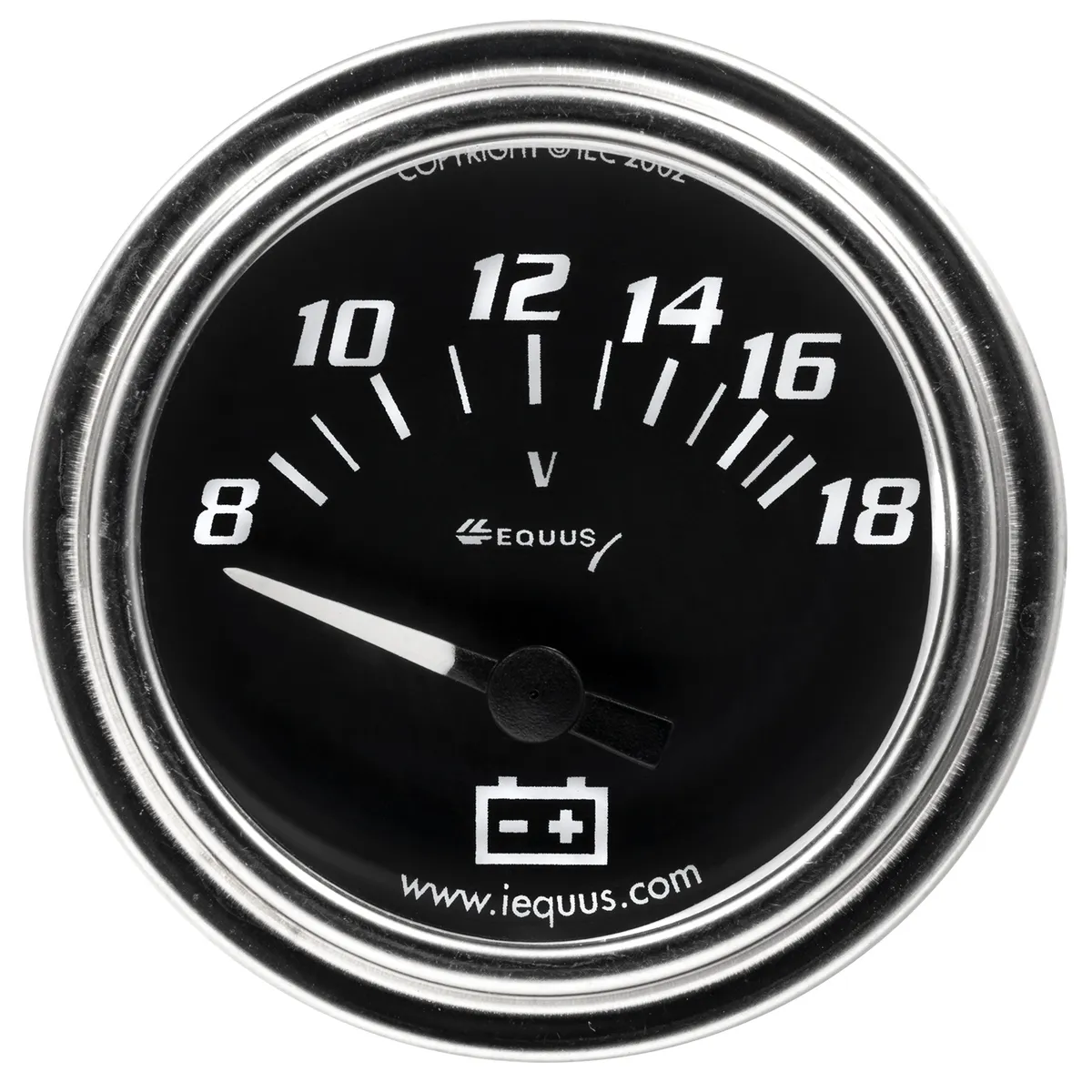 2.0 Dia Voltmeter Gauge Chrome 8-18 Volts product image