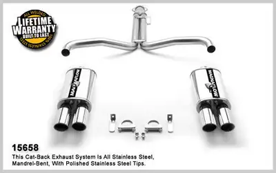 MagnaFlow Exhaust Products MagnaFlow 1986-1991 Chevrolet Corvette Street Series Cat-Back Performance Exhaust System