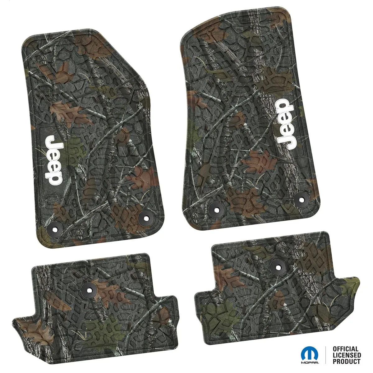 18-24 Jeep JL 2 Dr Front and RearTire Tread/Scorched Earth Scene w/ JEEP Insert - Black w/ Tan Insert product image