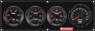 Quickcar Racing Products Redline 3-1 Gauge Panel OP/WT/OT w/Recall Tach