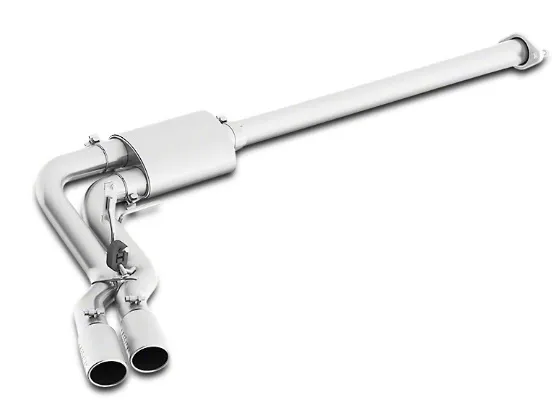MBRP Exhaust Armor Lite Cat Back Exhaust System; 3 in.; Incl. Front Pipe/Muffler/Tailpipes/Hrdw/4 in. Tips; Pre Axle Single Side Dual Outlet; Aluminized; Excludes Factory Dual Exhaust;