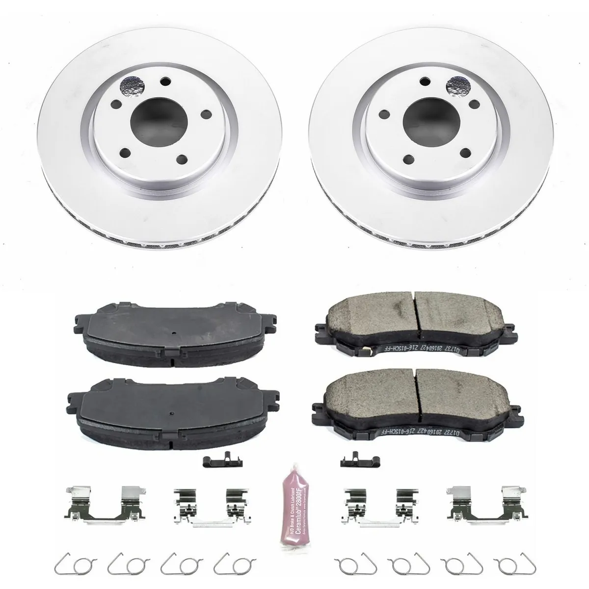 Z17 Geomet Coated Rotor Kit: Genuine Geomet Fully Coated Rotors; Ceramic Pads W/Hardware product image
