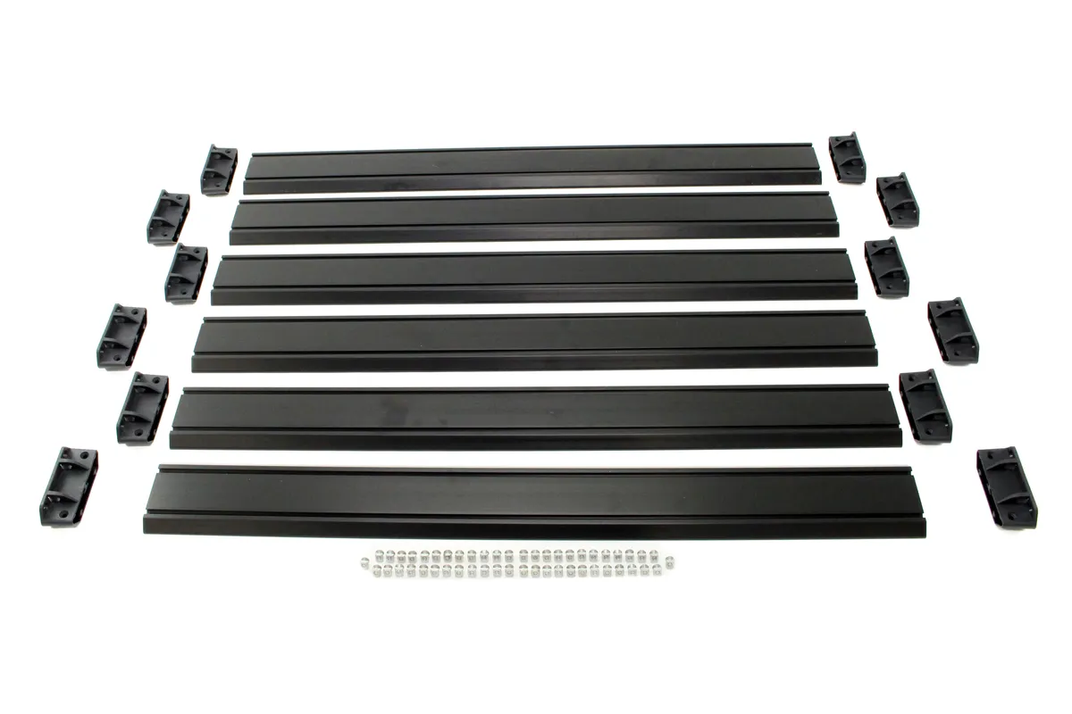 TeraFlex Teraflex Nebo Roof Rack Cargo Slat Kit -Black 6 Piece - JK 4dr