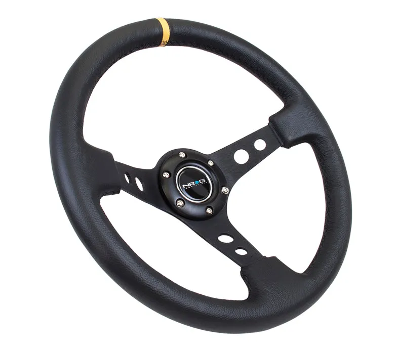Steering Wheel 350mm 3in Dish Black Leather product image