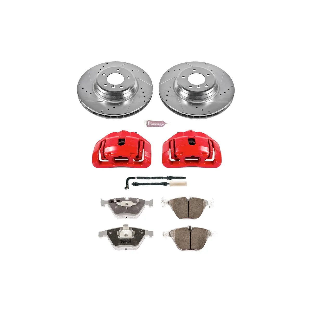 Z26 Street Warrior Upgrade Kit: Drilled/Slotted Rotors; Carbon-Fiber Ceramic Pads; Pad Sensors; Powder Coated Calipers product image