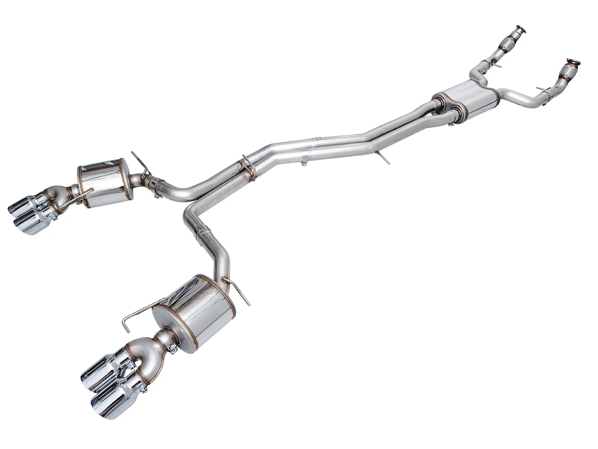 AWE Track Edition Exhaust for Audi C8 S6/S7 - Diamond Black Tips product image